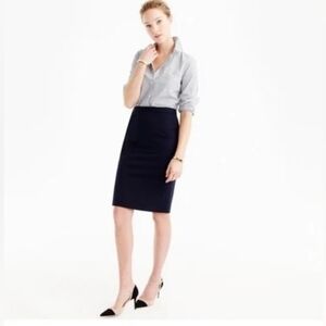 J.CREW No.2 Pencil Skirt in Double Serge Wool